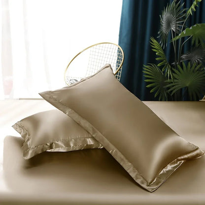 Luxe 4-Delige Zijde Satijnen Beddengoed Set – SilkLuxe