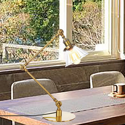 LUMICLEAR - Kegelvormige glazen tafellamp met elegante uitstraling