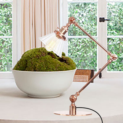 LUMICLEAR - Kegelvormige glazen tafellamp met elegante uitstraling