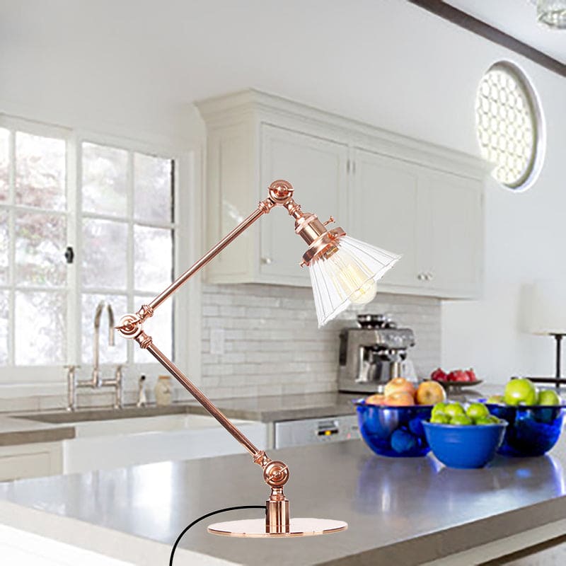 LUMICLEAR - Kegelvormige glazen tafellamp met elegante uitstraling