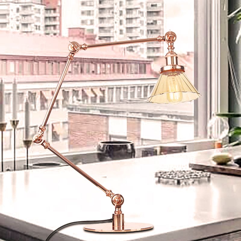 LUMICLEAR - Kegelvormige glazen tafellamp met elegante uitstraling