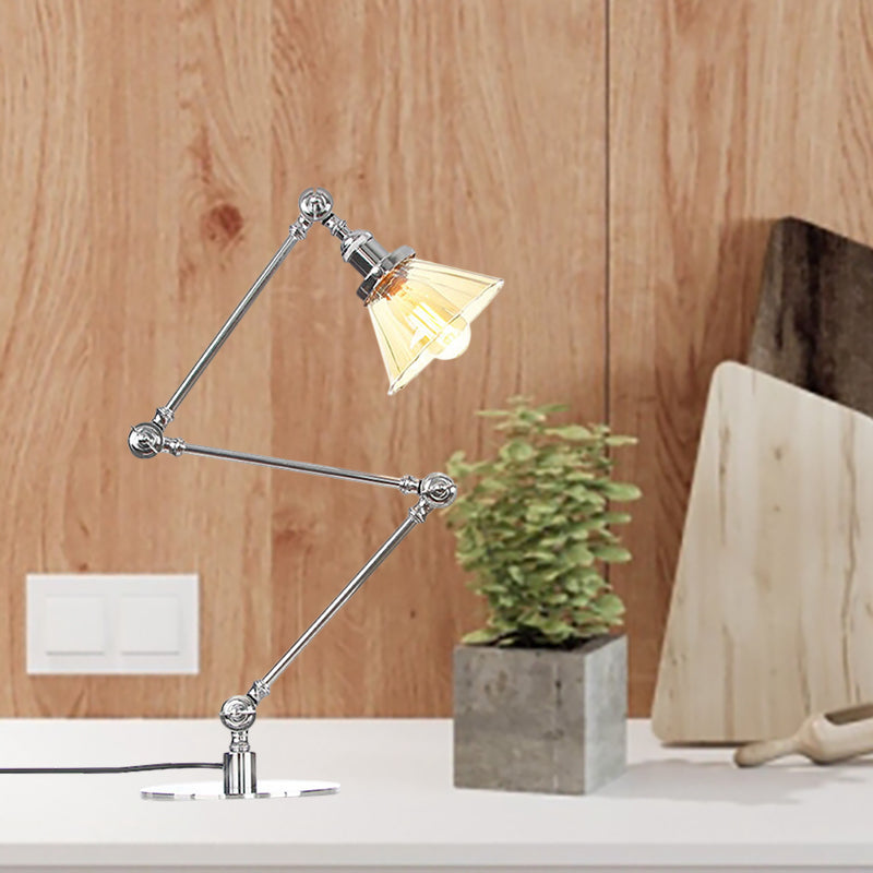 LUMICLEAR - Kegelvormige glazen tafellamp met elegante uitstraling