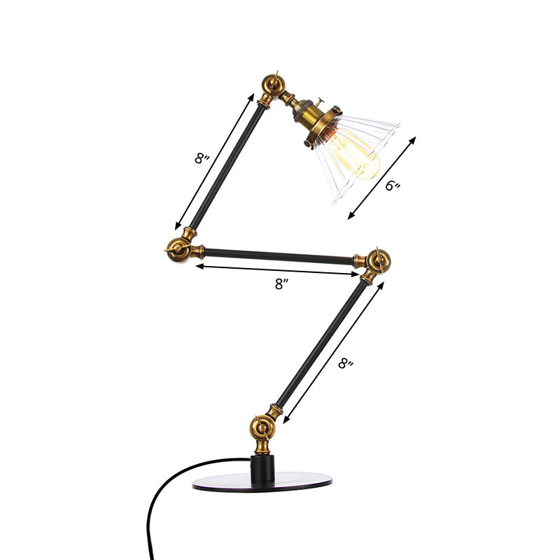 LUMICLEAR - Kegelvormige glazen tafellamp met elegante uitstraling