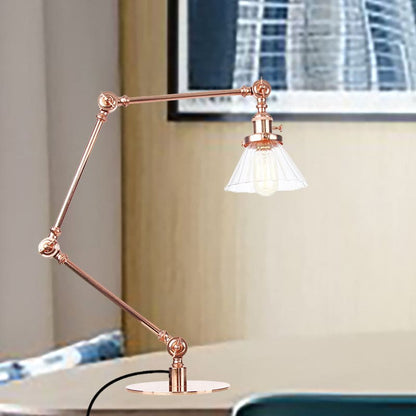 LUMICLEAR - Kegelvormige glazen tafellamp met elegante uitstraling