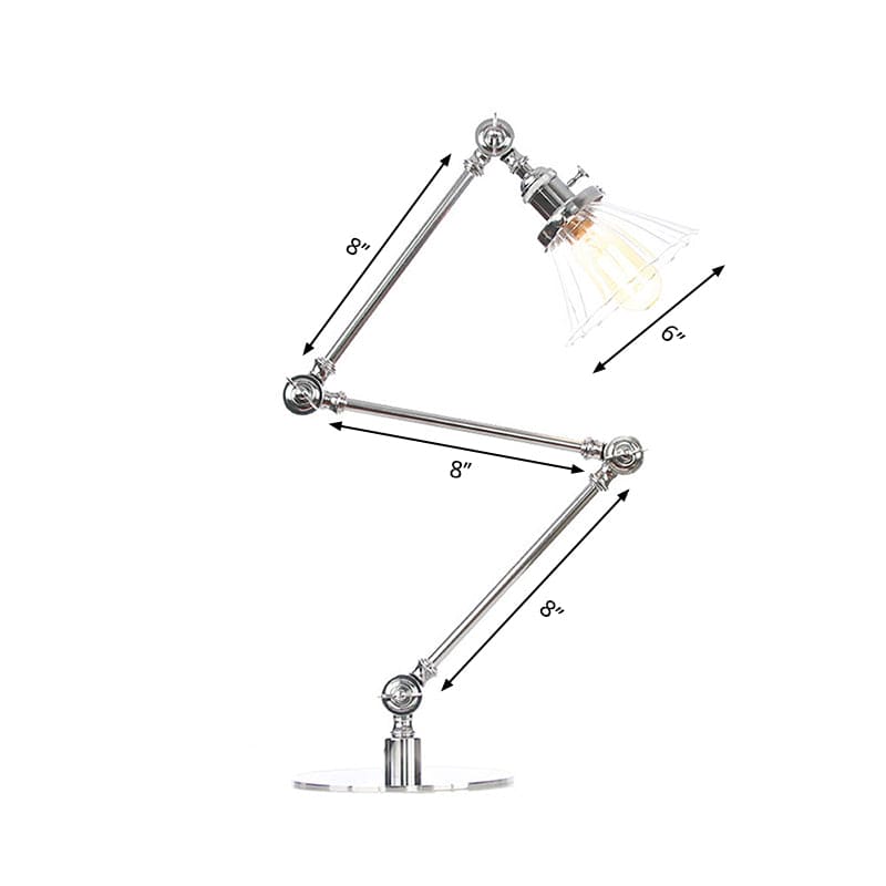 LUMICLEAR - Kegelvormige glazen tafellamp met elegante uitstraling