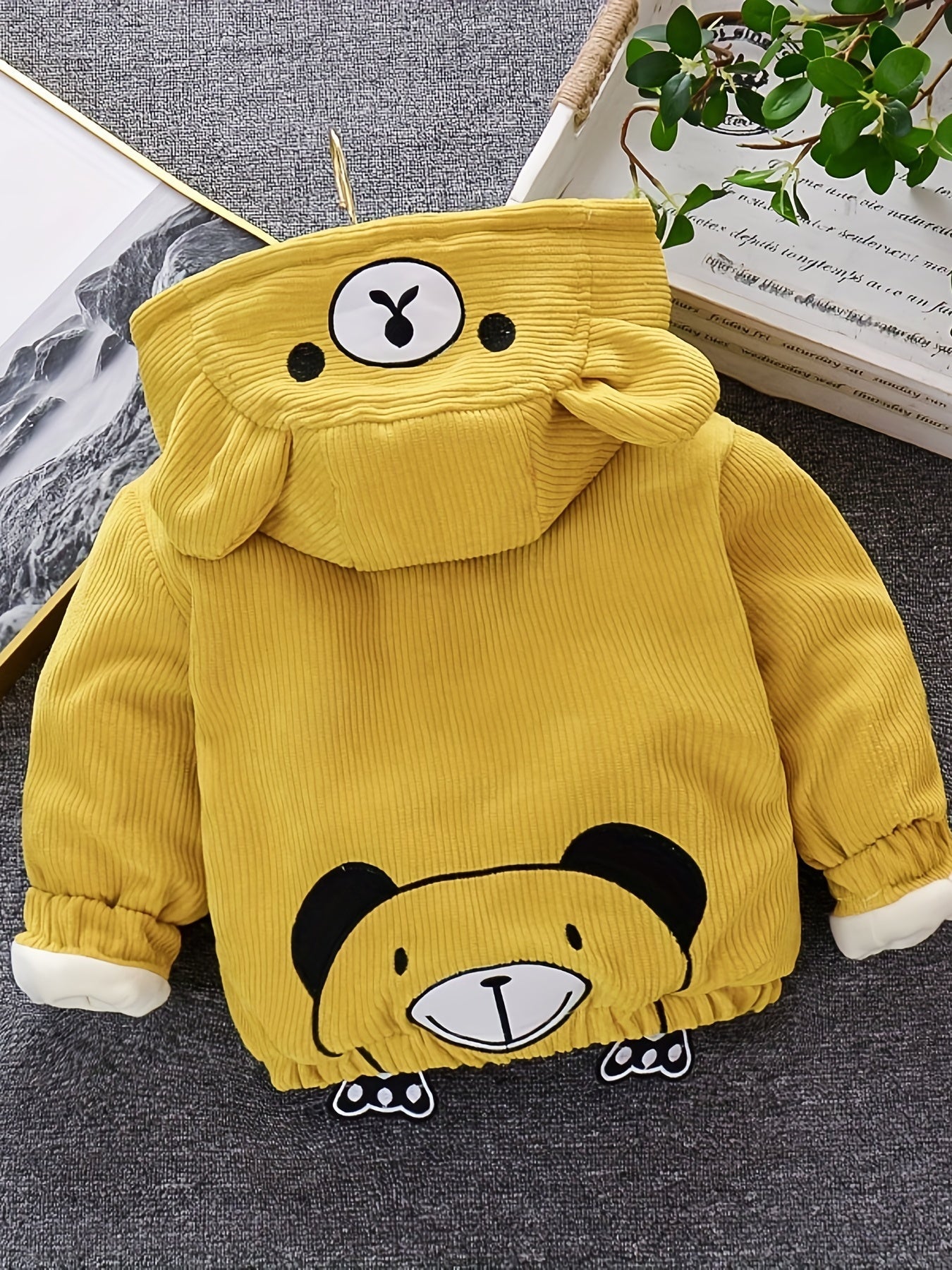 OLIVER - Kinder winter corduroy jas met capuchon