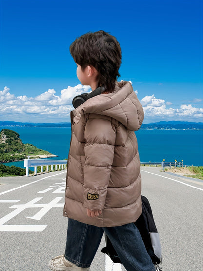 ALEX - Halflange winterjas met rits voor jongens en meisjes