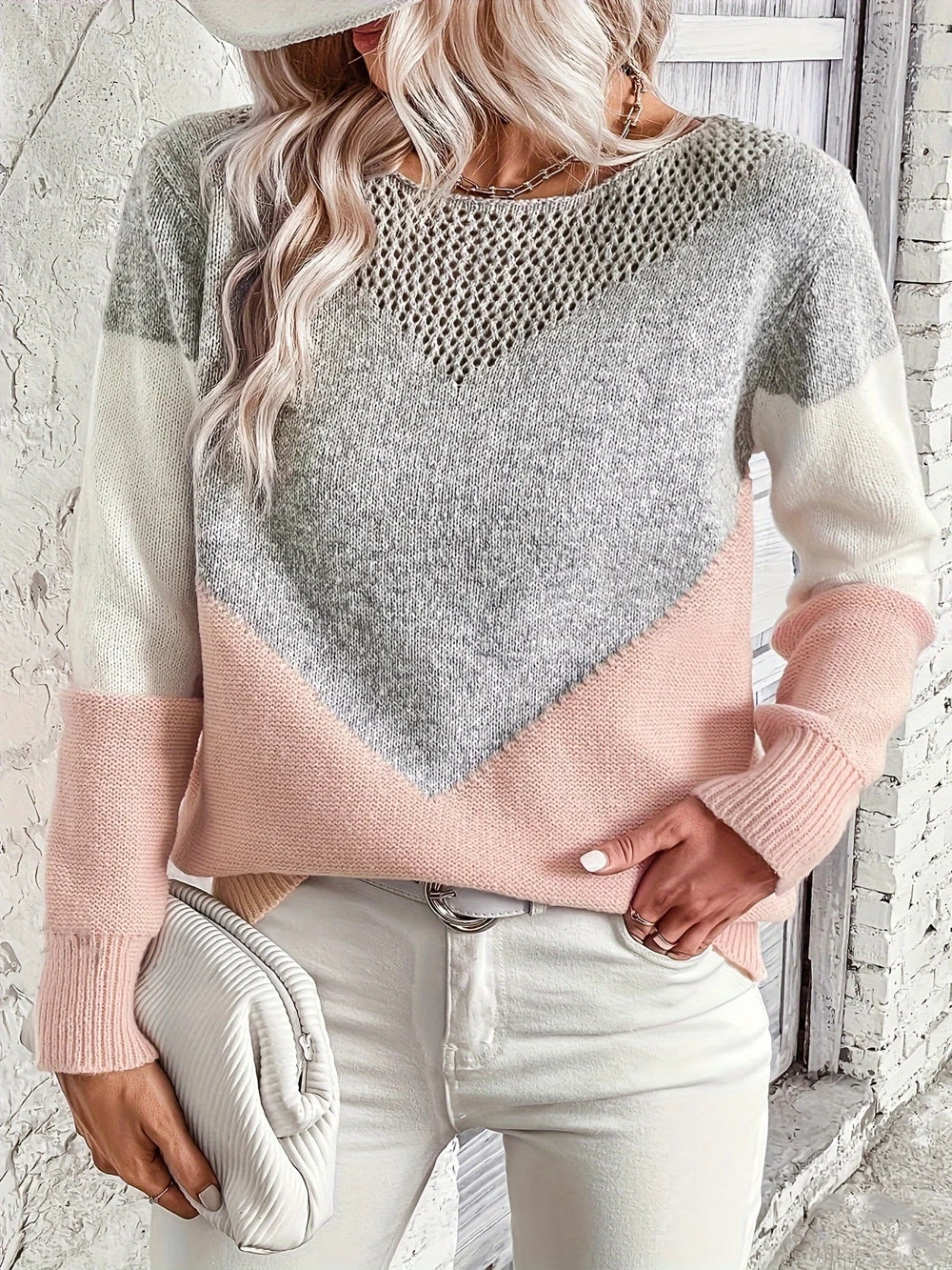 COLORFLOW - Stijlvolle Pullover met Creatief Kleurpatroon voor Dagelijks Gebruik