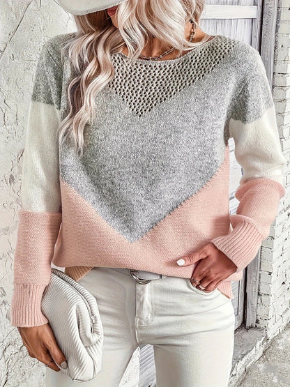 COLORFLOW - Stijlvolle Pullover met Creatief Kleurpatroon voor Dagelijks Gebruik