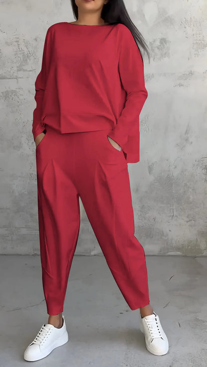 SIENNA - Relaxed fit bijpassende set voor dames