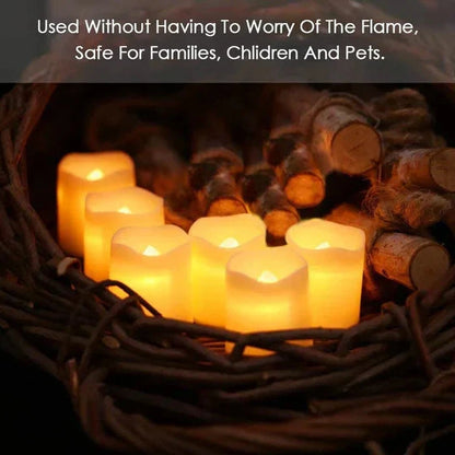 GlowFlicker – Set van 24 LED Vlamloze Kaarsjes