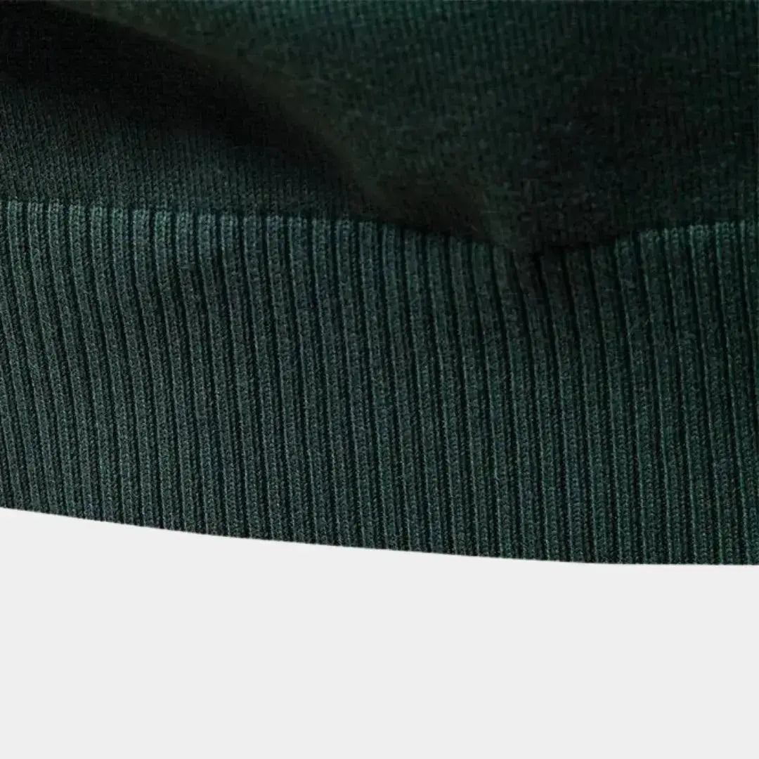 Slim fit heren trui met halve rits en moderne look – NORDIN - Glamorix