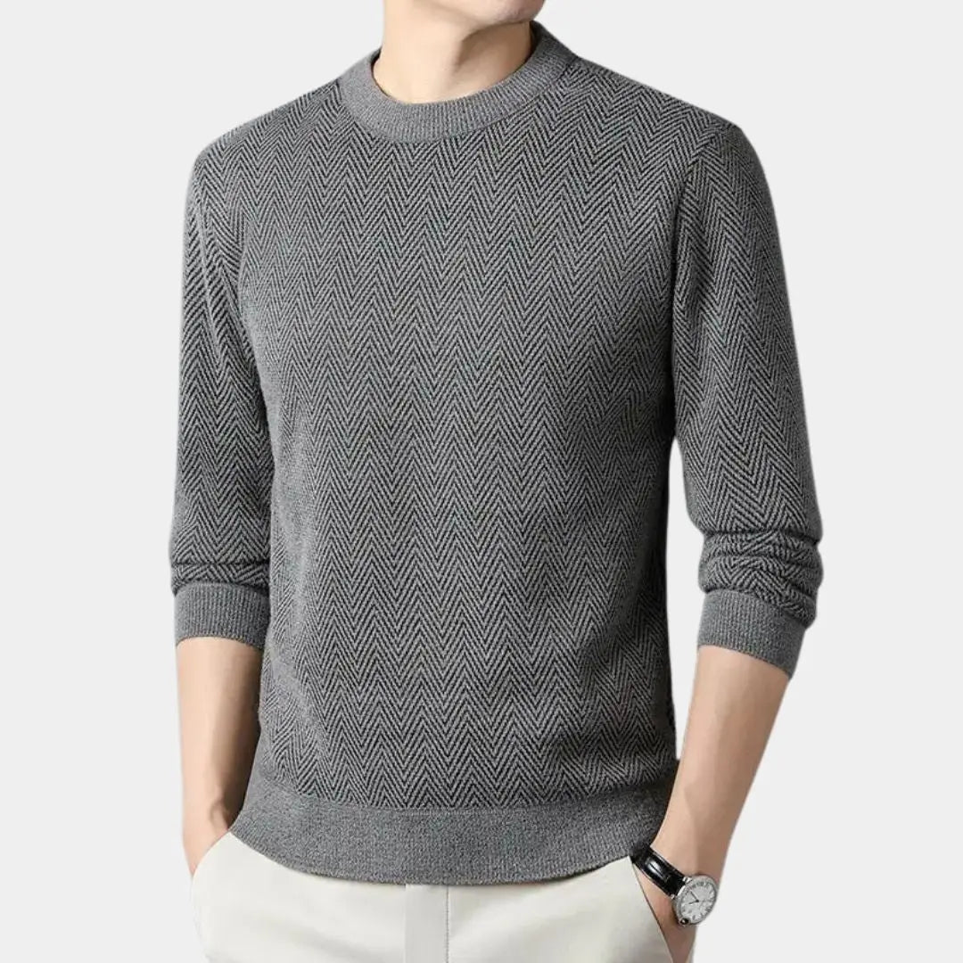NATHAN – Casual getailleerde herentrui met moderne fit