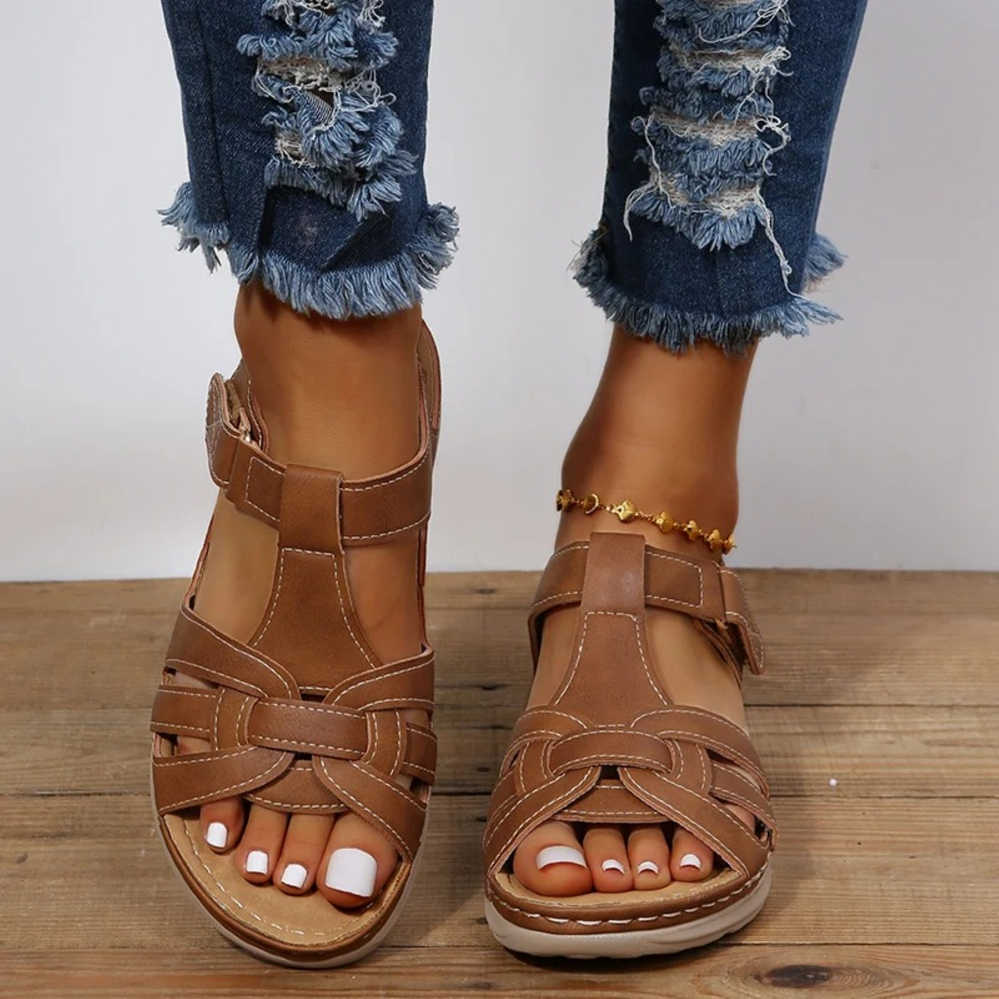 Orthopedische suède sandalen voor dames – ArvellaSuède - Glamorix