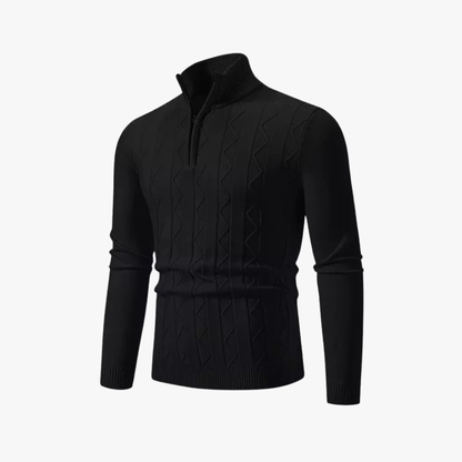 NOLAN - Gebreide half-zip trui voor heren