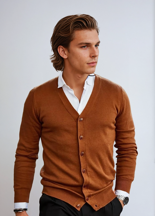 TINHO – Heren vest met V-hals en knoopsluiting - Glamorix