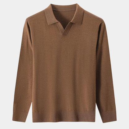 Comfortabele heren V-hals trui met klassieke pasvorm – EDRIAN - Glamorix