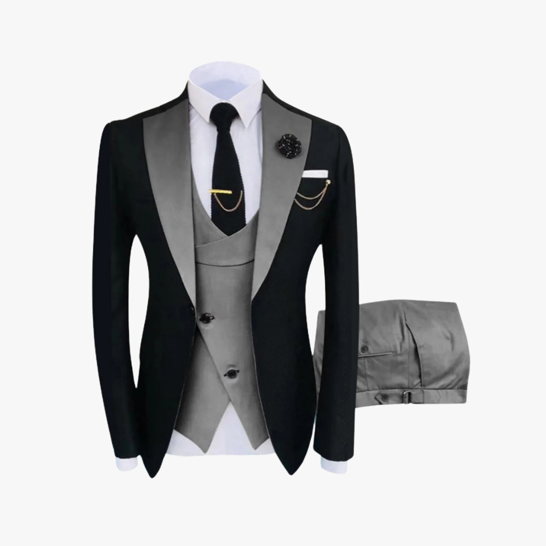 Slim-Fit Smokingpak Voor Heren Met Klassieke Stijl – SEAMUS - Glamorix