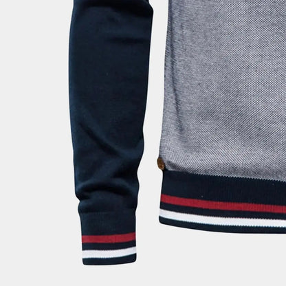 Herentrainingsjack met colourblock en ritssluiting – ZAYNOR - Glamorix