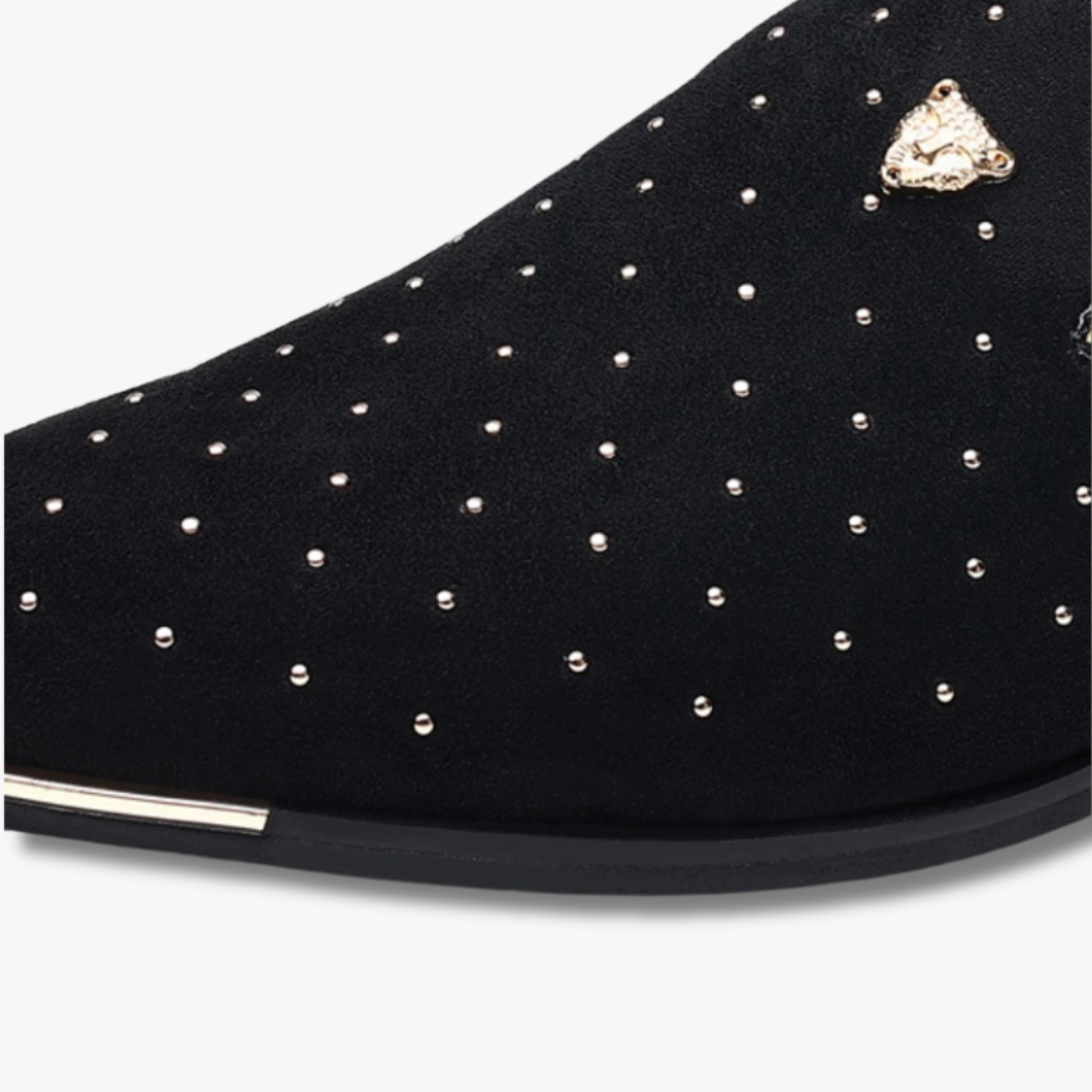 Luxe heren loafers met studs en verfijnde afwerking – DORVEN - Glamorix