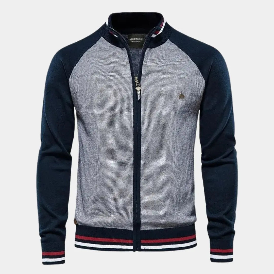 RYKER – Colour block trackjack met rits voor heren