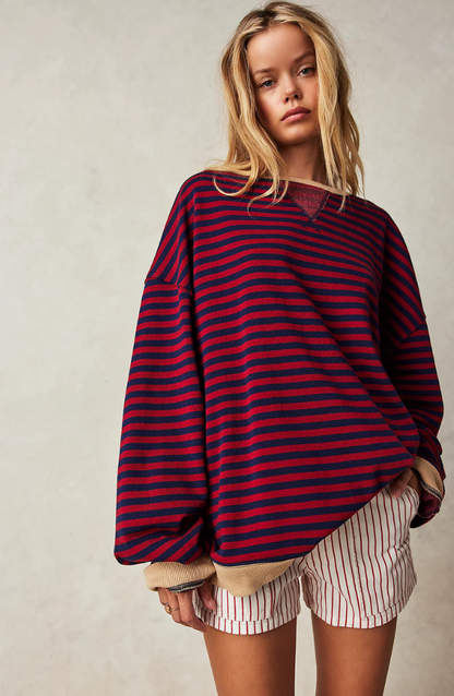 SOFIA - Gestreepte oversized trui voor dames
