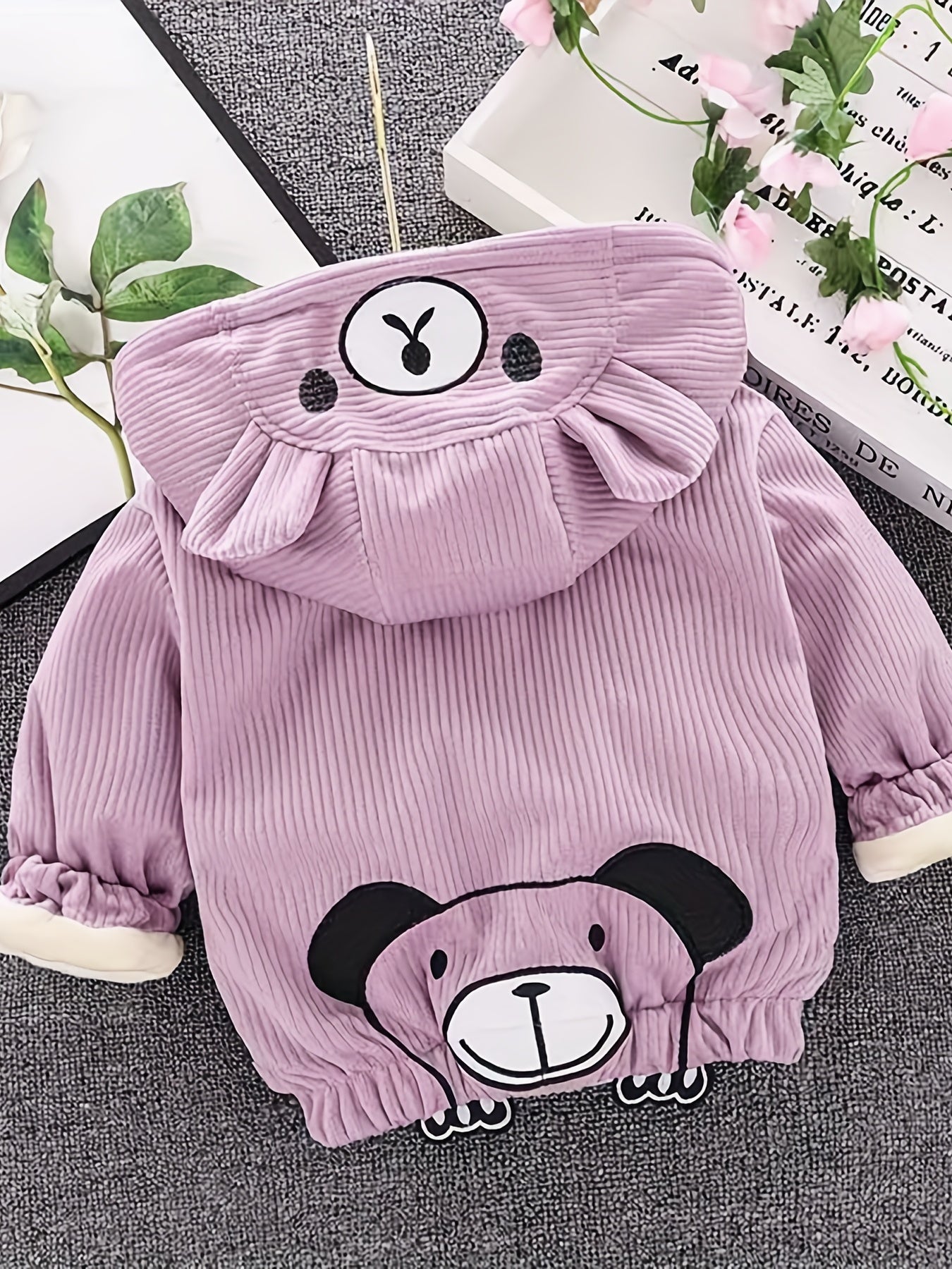 OLIVER - Kinder winter corduroy jas met capuchon
