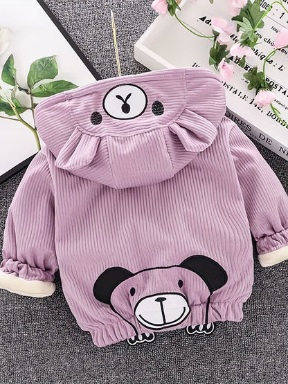 OLIVER - Kinder winter corduroy jas met capuchon