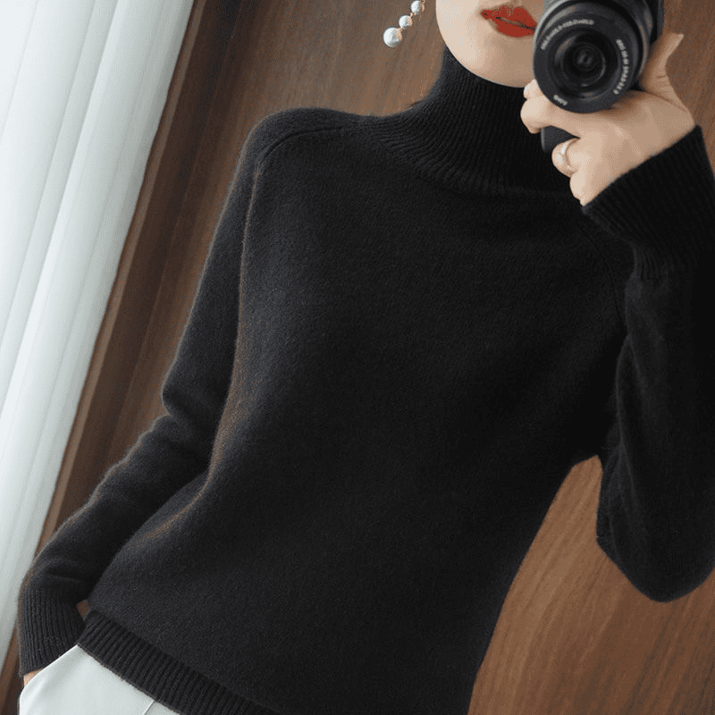 Stijlvolle coltrui voor dames met warmte, luxe en elegantie, gemaakt van topkwaliteit zacht materiaal – ARCADIA - Glamorix