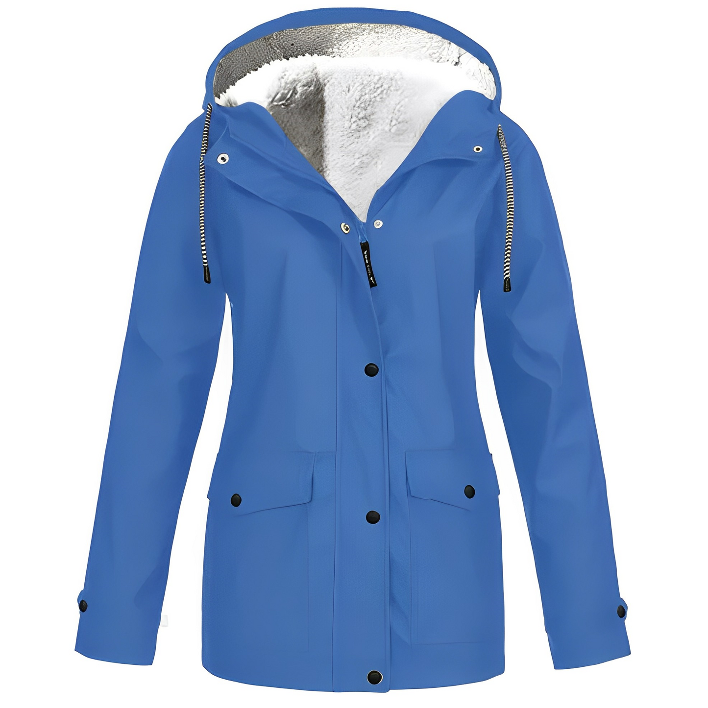 Regenjas met fleecevoering voor dames, duurzame polyesterstof biedt comfort en warmte, waterafstotend – NEOVARA - Glamorix