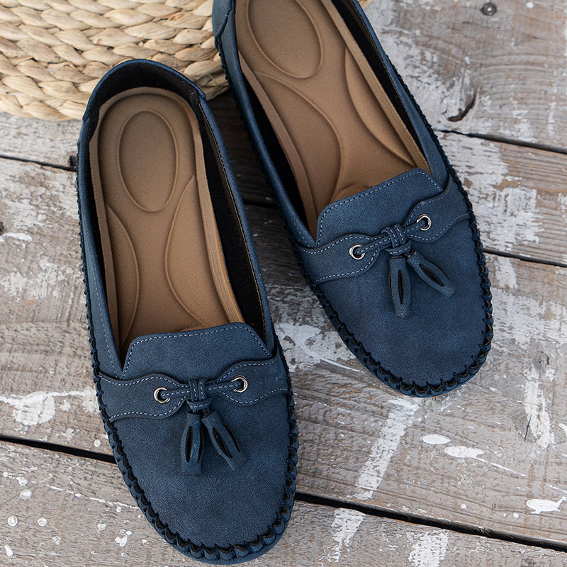 Stijlvolle dames loafers met strikdetail en flexibele zool – MAIA FLEX - Glamorix
