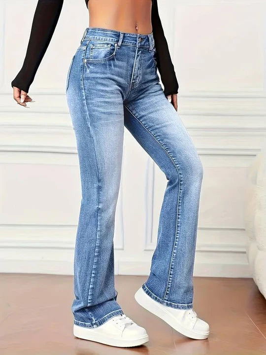 NOVA - High-waisted flared jeans voor dames met een trendy look