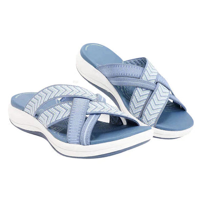 Lichtgewicht zomersandalen met schokdempend voetbed – BreezaLite - Glamorix