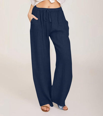 Luchtige damesbroek met hoge taille en rechte pijpen – LIVANA AIRFLOW - Glamorix