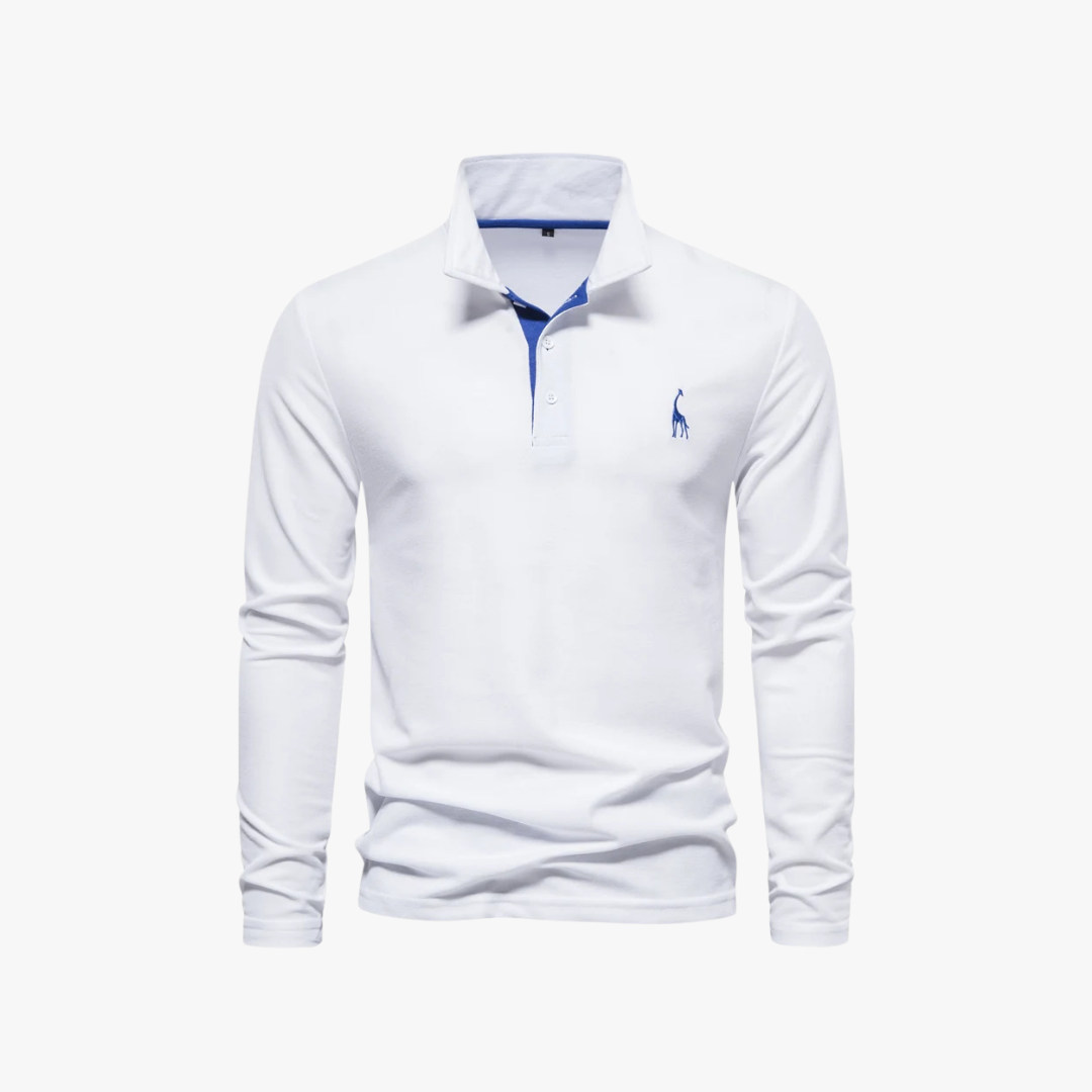 Slim fit polo met lange mouwen voor heren – JASON