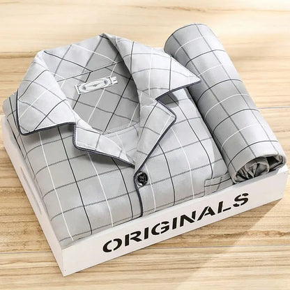 Marcos | Pyjama set met overhemd en knoopsluiting - Glamorix