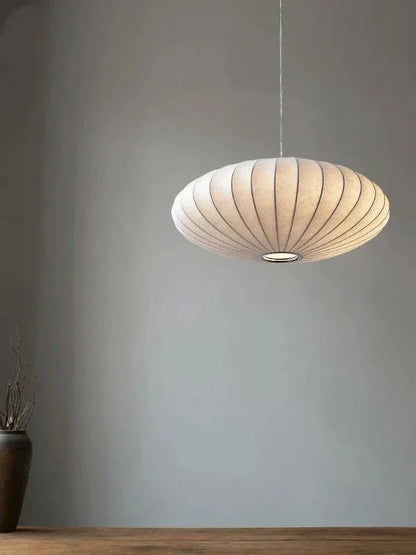 SilkLuxe - Zijden Hanglamp met Kristallen