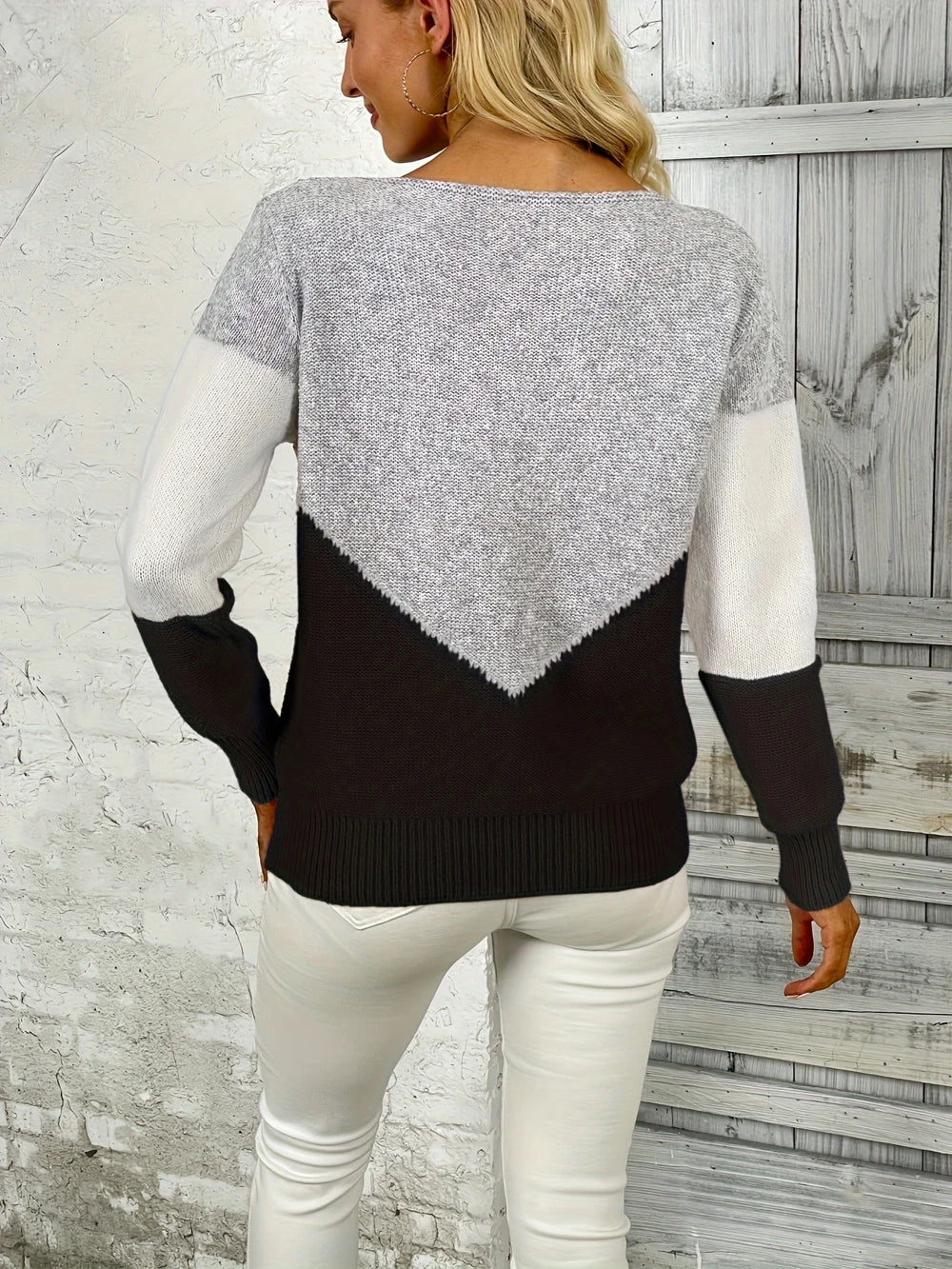 COLORFLOW - Stijlvolle Pullover met Creatief Kleurpatroon voor Dagelijks Gebruik