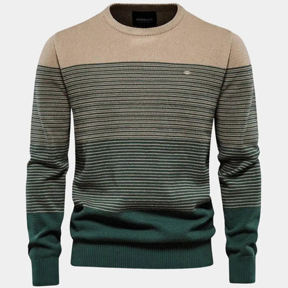 Gebreide heren trui met kleurverloopstrepen – MILVOR - Glamorix