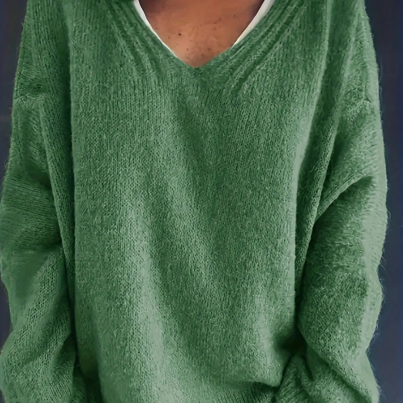 NOVA - Oversized trui met V-hals voor een elegante en comfortabele look
