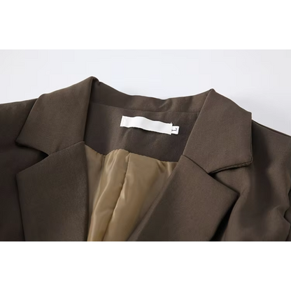 SOPHIA - Oversized damesblazer met geraffineerde notenkraag