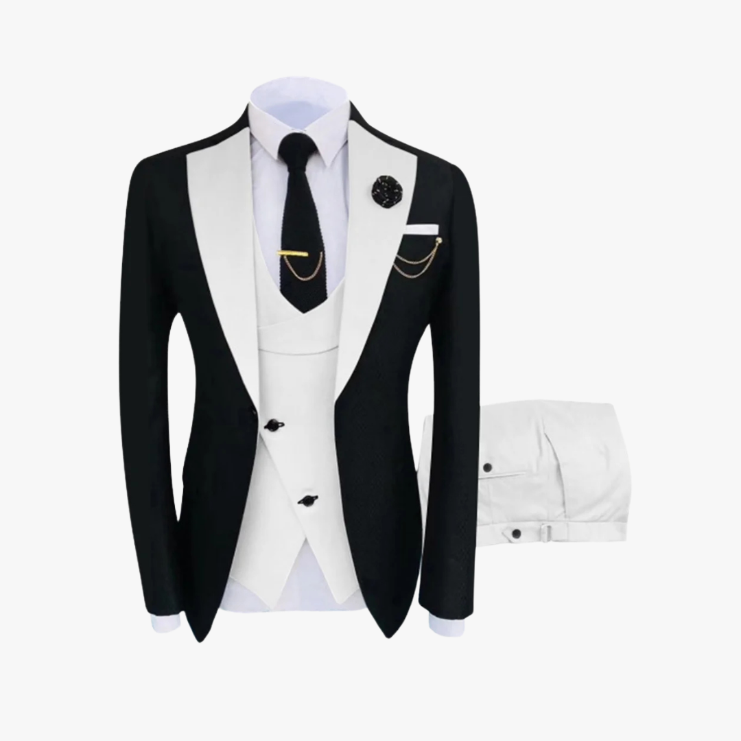 Slim-Fit Smokingpak Voor Heren Met Klassieke Stijl – SEAMUS - Glamorix