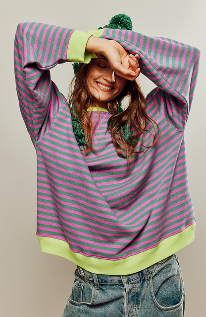 SOFIA - Gestreepte oversized trui voor dames