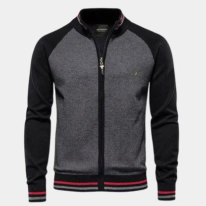 Herentrainingsjack met colourblock en ritssluiting – ZAYNOR - Glamorix