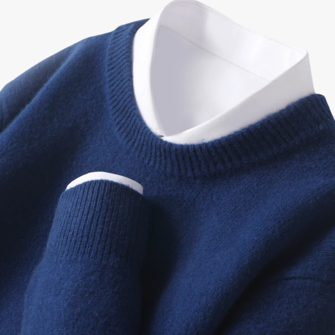 Klassieke heren trui met lange mouwen en tijdloos design – DAREON - Glamorix