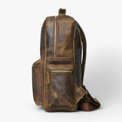 Stoere rugzak van buffelleer voor werk en avontuur – RawEdge Nomad - Glamorix