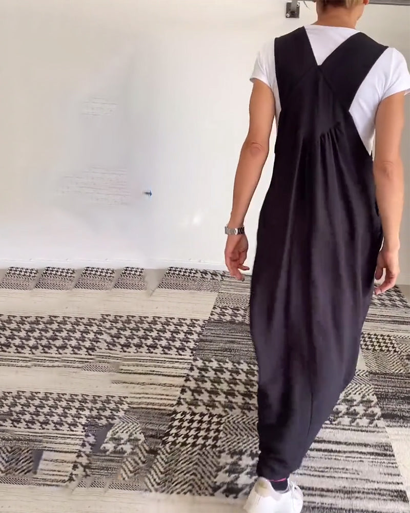 Zomerse Damesjurk met Brede Bandjes en Vloeiende Pasvorm – LUNA ELEGANTE - Glamorix