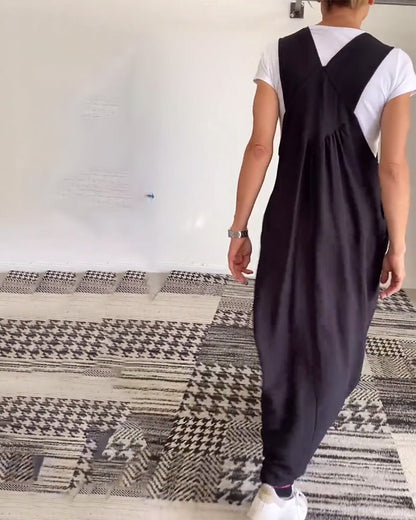 Zomerse Damesjurk met Brede Bandjes en Vloeiende Pasvorm – LUNA ELEGANTE - Glamorix