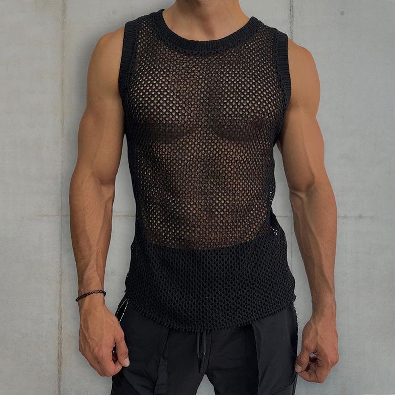 Opengewerkte herentop met relaxed fit – RAVEN AIRKNIT - Glamorix