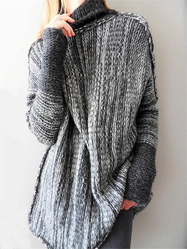 COZYCROWN - Gebreide Pullover met Hoge Kraag voor een Comfortabele en Moderne Look